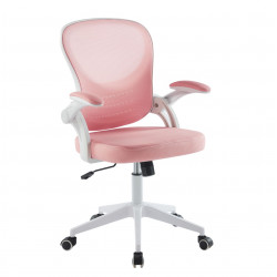 Fauteuil ERGOLIGHT – Rose poudré & structure blanche