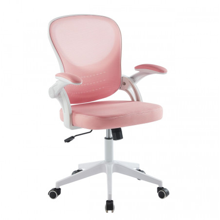 Fauteuil ERGOLIGHT – Rose poudré & structure blanche