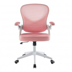 Fauteuil ERGOLIGHT – Rose poudré & structure blanche
