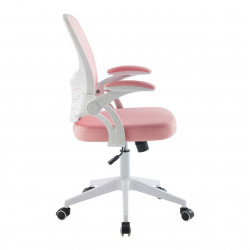 Fauteuil ERGOLIGHT – Rose poudré & structure blanche