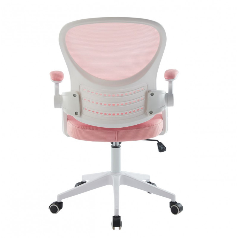 Fauteuil ERGOLIGHT – Rose poudré & structure blanche