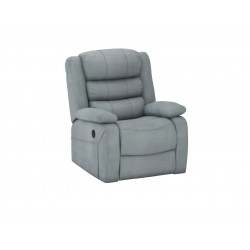 Fauteuil électrique inclinable TRENTO velours gris – Confort & élégance