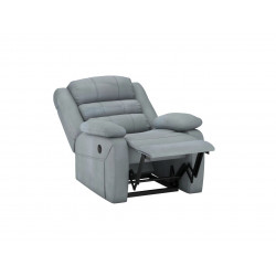 Fauteuil électrique inclinable TRENTO velours gris – Confort & élégance
