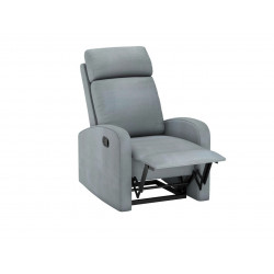 Fauteuil inclinable VERONA velours gris – Confort & design moderne