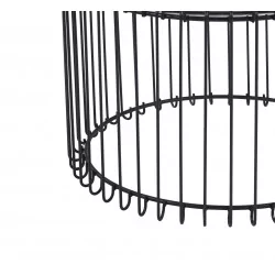 Table basse noire verre aspect marbre – Design moderne métal