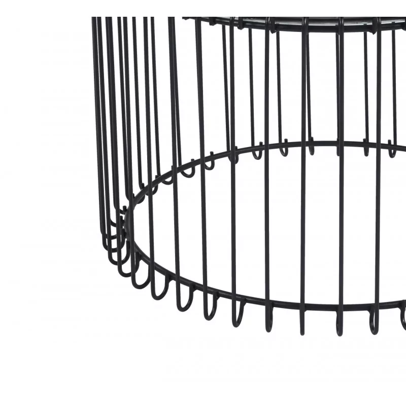 Table basse noire verre aspect marbre – Design moderne métal