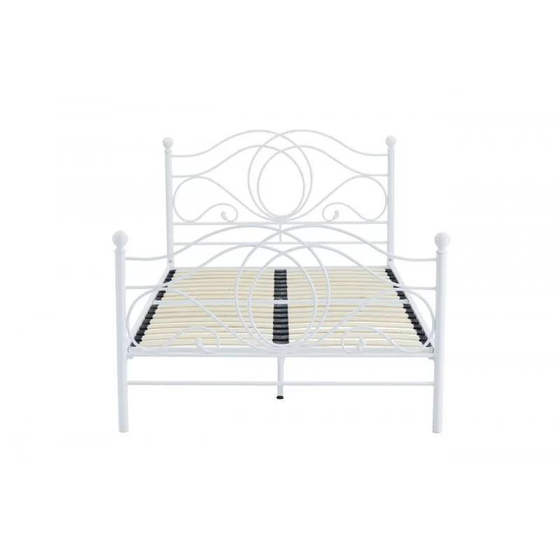 Lit en métal 120x200 blanc – design élégant et robuste | Golddeco