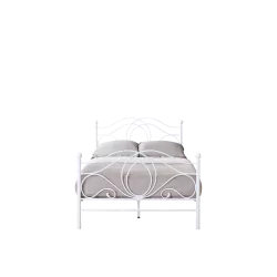 Lit en métal 120x200 blanc – design élégant et robuste | Golddeco