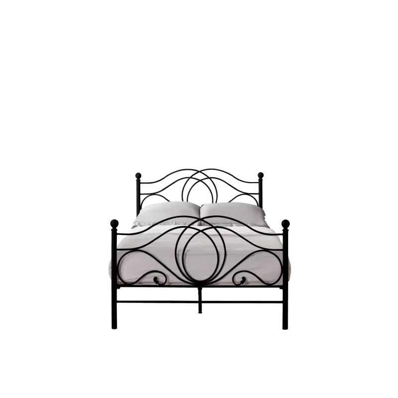 Lit en métal 120x200 noir – design élégant et robuste | Golddeco