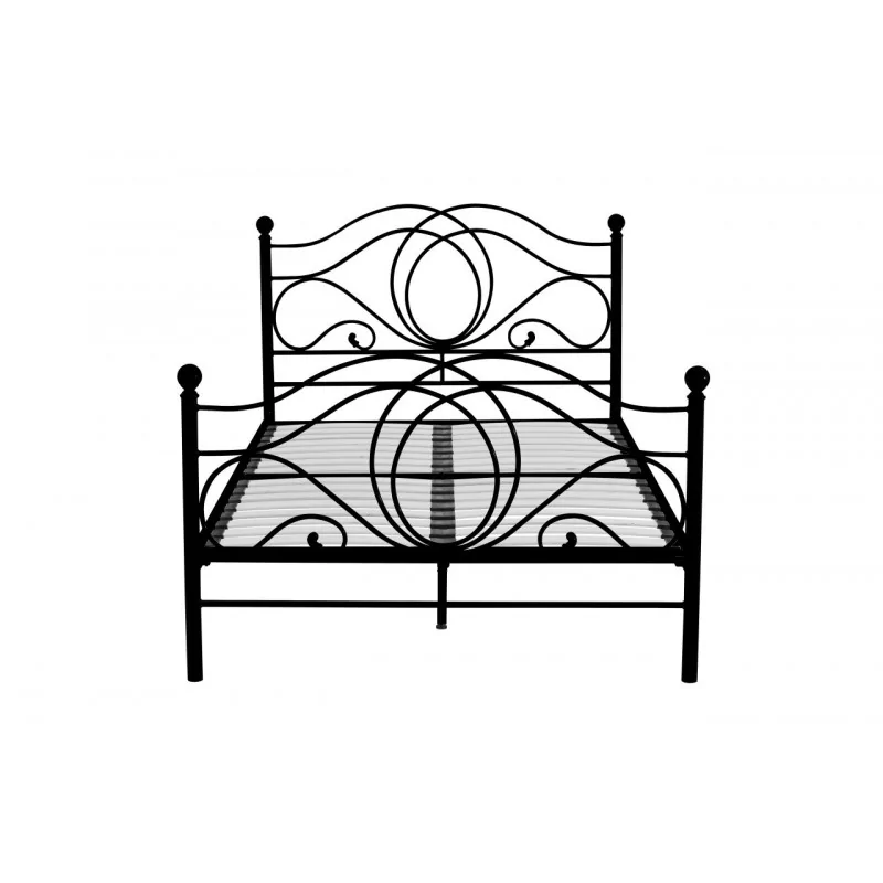 Lit en métal 120x200 noir – design élégant et robuste | Golddeco