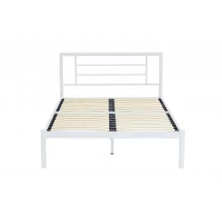 Lit en métal 120x200 blanc – cadre moderne et robuste | Golddeco