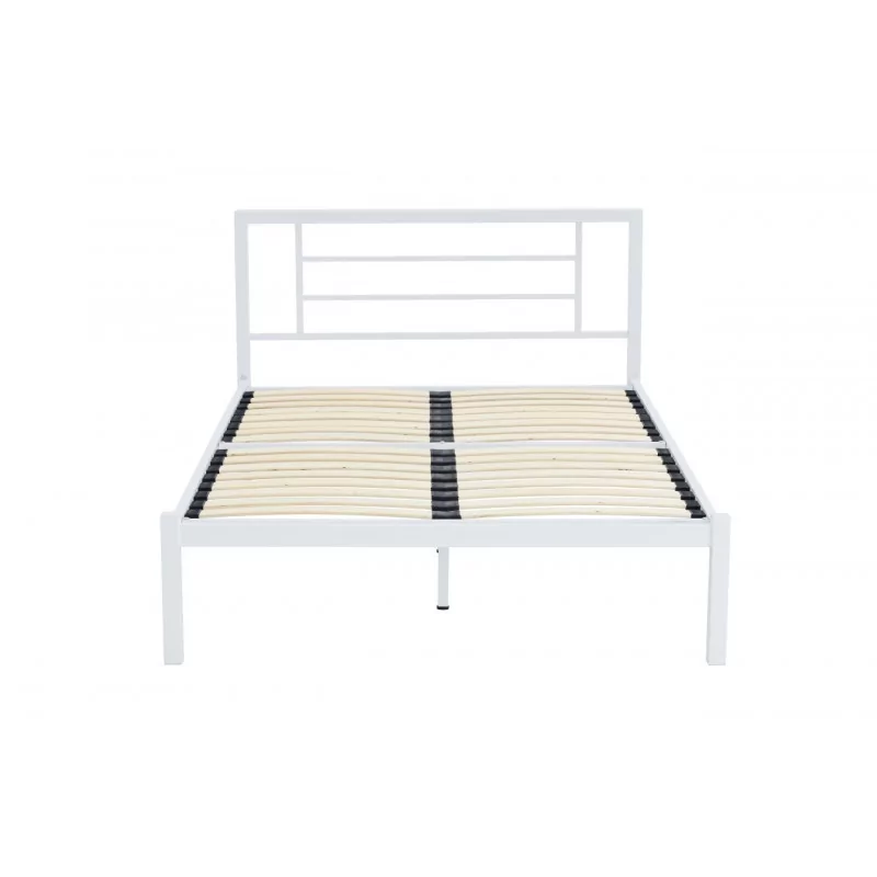 Lit en métal 120x200 blanc – cadre moderne et robuste | Golddeco