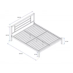 Lit en métal 120x200 blanc – cadre moderne et robuste | Golddeco