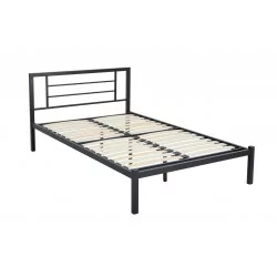 Lit en métal 120x200 noir – design moderne et robuste | Golddeco