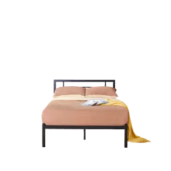 Lit en métal 120x200 noir – design moderne et robuste | Golddeco