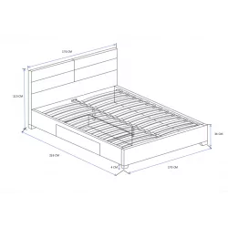 Lit capitonné 160x200 en velours beige – design élégant avec tiroir de rangement | Golddeco