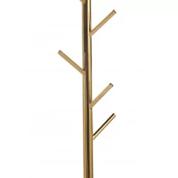 Porte-manteau design doré – Base aspect marbre blanc | Golddeco