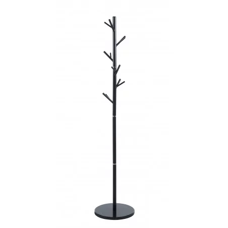 Porte-manteau moderne noir – Base ronde aspect marbre noir | Golddeco