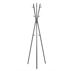 Porte-manteau trépied design noir – Structure métal thermolaqué | Golddeco