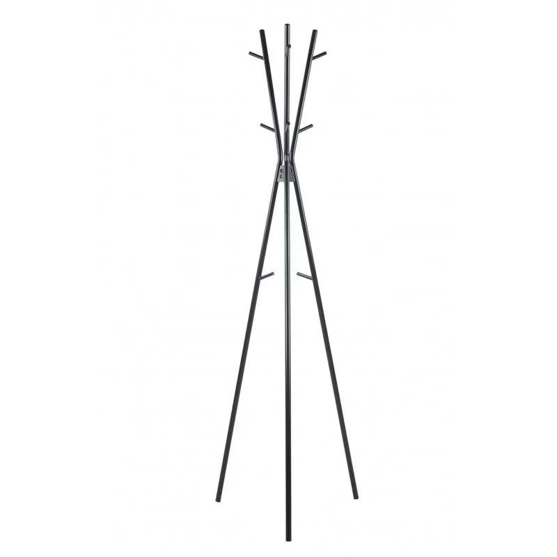 Porte-manteau trépied design noir – Structure métal thermolaqué | Golddeco