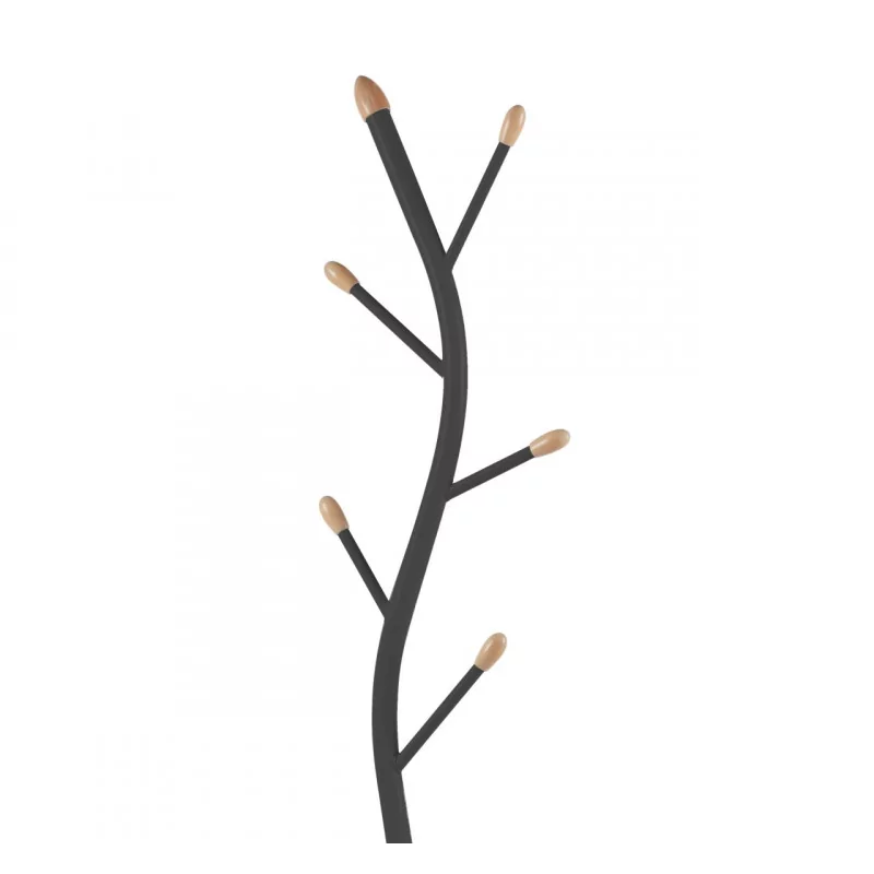 Porte-manteau design noir – Finitions bois & base stable | Golddeco