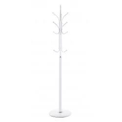 Porte-manteau design blanc – Métal thermolaqué & base stable Golddeco