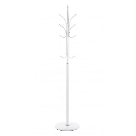 Porte-manteau design blanc – Métal thermolaqué & base stable | Golddeco