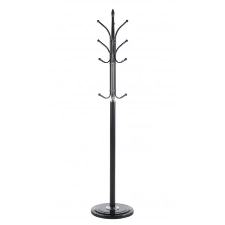 Porte-manteau design noir – Métal thermolaqué & base stable | Golddeco
