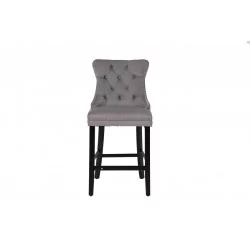 Tabouret WINDSOR velours gris – Élégance et confort bar