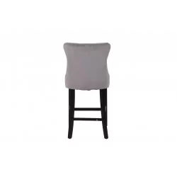 Tabouret WINDSOR velours gris – Élégance et confort bar