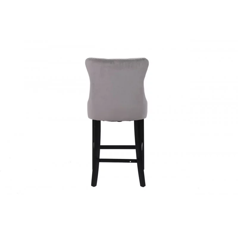 Tabouret WINDSOR velours gris – Élégance et confort bar