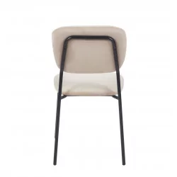 Chaise MIA Velours Beige – Élégance & Confort Empilable | Golddeco