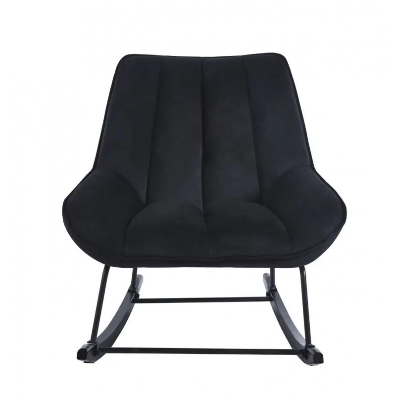 Fauteuil à bascule NORDIC noir – Élégance & confort moderne