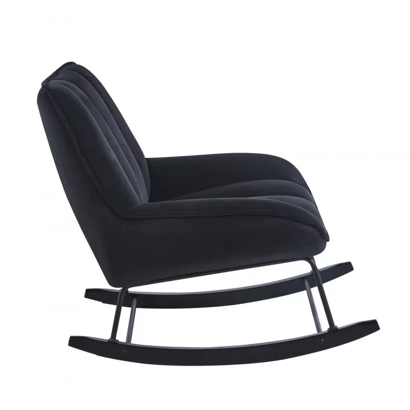 Fauteuil à bascule NORDIC noir – Élégance & confort moderne
