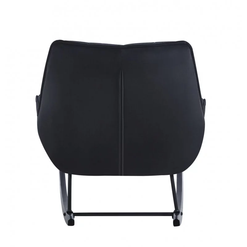 Fauteuil à bascule NORDIC noir – Élégance & confort moderne