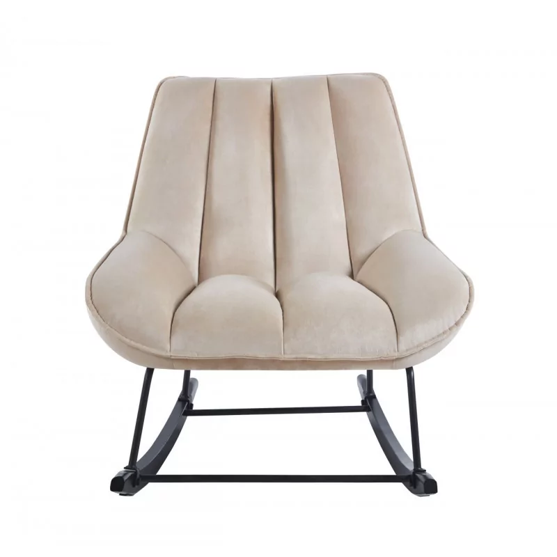 Fauteuil à bascule NORDIC beige – Confort doux & style scandinave