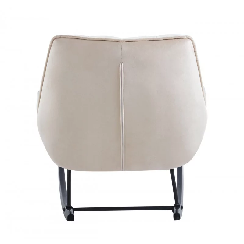 Fauteuil à bascule NORDIC beige – Confort doux & style scandinave