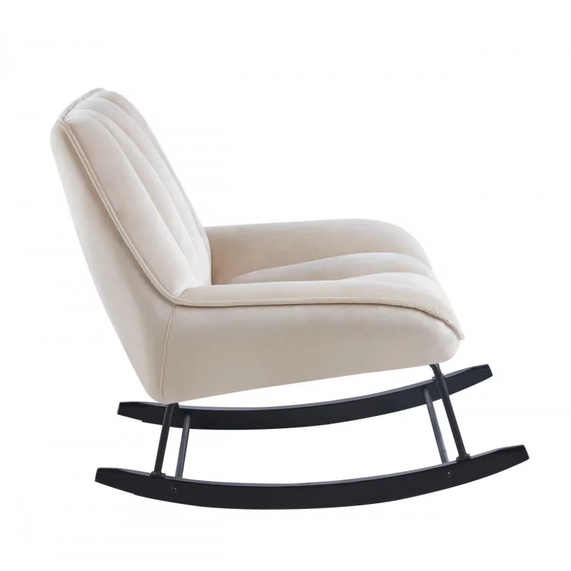 Fauteuil à bascule NORDIC beige – Confort doux & style scandinave