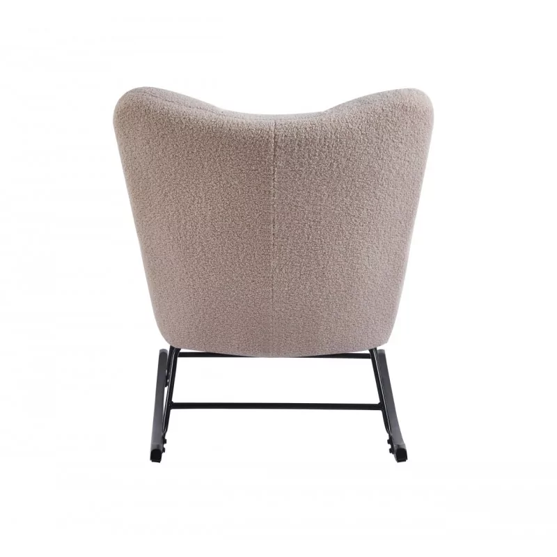 Fauteuil à bascule COCOON beige – Confort doux & design cocooning
