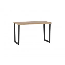 Table Milano – Chêne doré & pieds noirs Golddeco