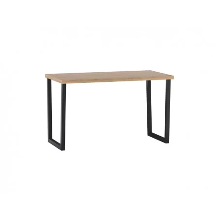Table Milano – Chêne doré & pieds noirs Golddeco
