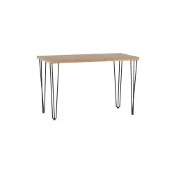 Table Ligna – Pieds filaires noirs & chêne doré Golddeco
