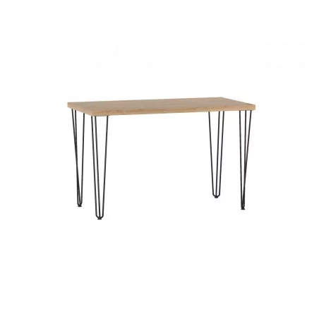 Table Ligna – Pieds filaires noirs & chêne doré Golddeco