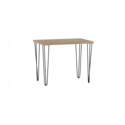 Table Ligna Rectangulaire – Chêne artisanal & noir Golddeco