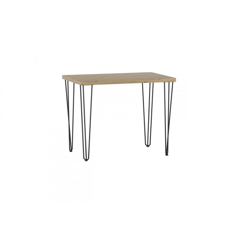 Table Ligna Rectangulaire – Chêne artisanal & noir Golddeco