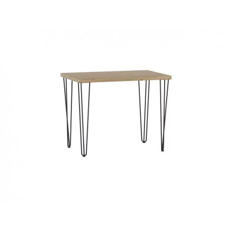 Table Ligna Rectangulaire – Chêne artisanal & noir Golddeco