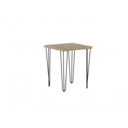Table Ligna Carrée – Chêne artisanal & noir Golddeco