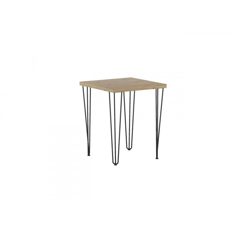 Table Ligna Carrée – Chêne artisanal & noir Golddeco