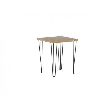 Table Ligna Carrée – Chêne artisanal & noir Golddeco