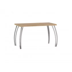 Table Arcadia – Pieds chromés & chêne doré Golddeco